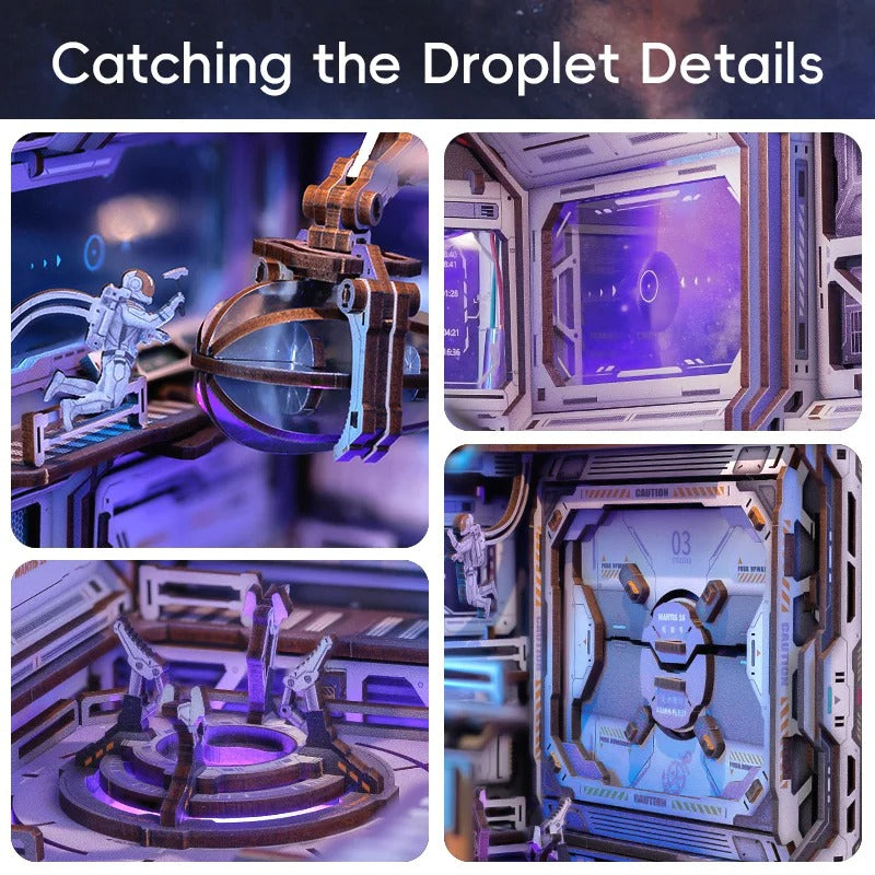 Book Nook Wizardi Miniature - Catching the Droplet Roombox Kit