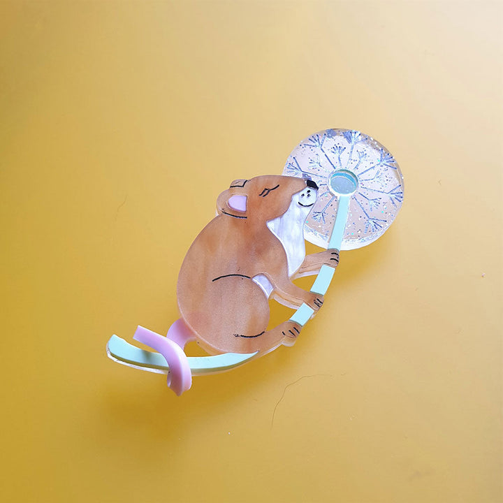 Make A Wish Mouse Brooch by Cherryloco Jewellery 5