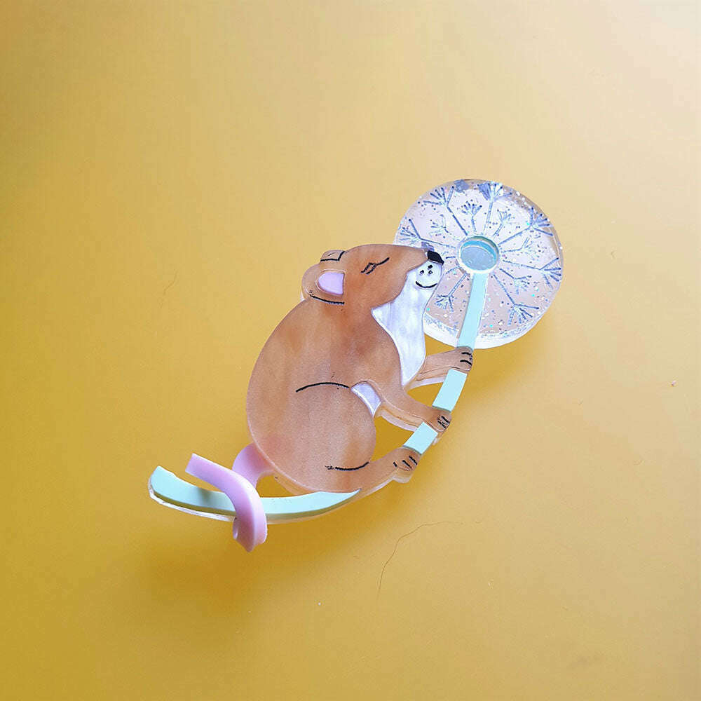 Make A Wish Mouse Brooch by Cherryloco Jewellery 5