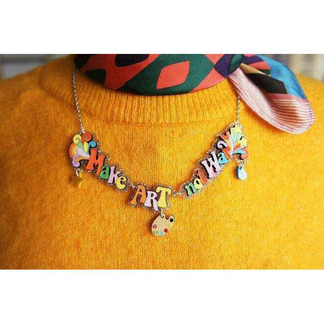 Make Art Not War Necklace by Laliblue - Quirks!