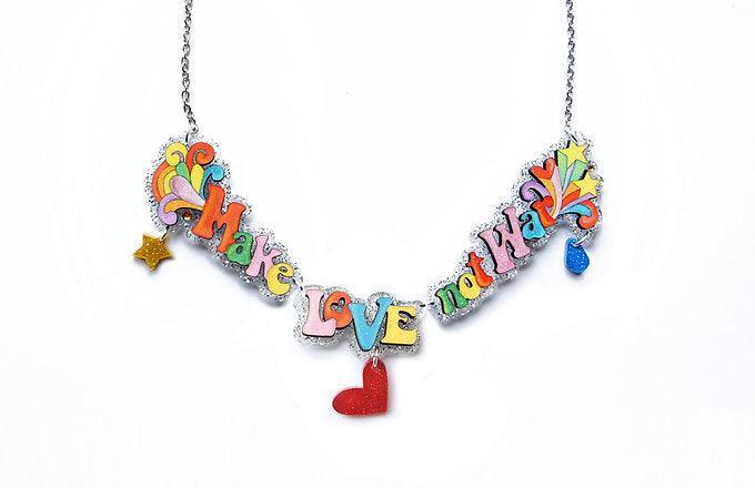 Make Love Not War Necklace by Laliblue - Quirks!