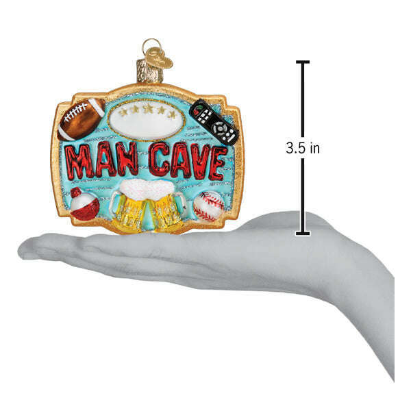 Old World Christmas Man Cave Blown Glass Ornament
