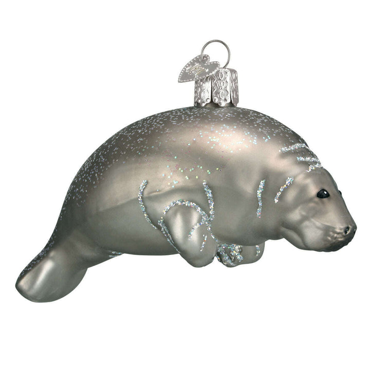 Old World Christmas Manatee Blown Glass Ornament