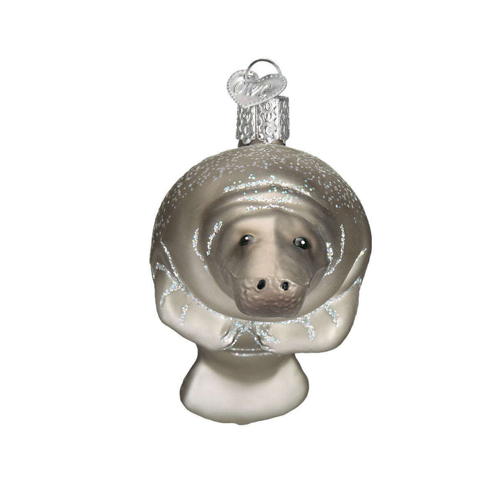 Old World Christmas Manatee Blown Glass Ornament