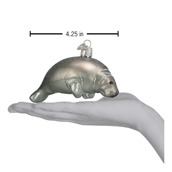Old World Christmas Manatee Blown Glass Ornament