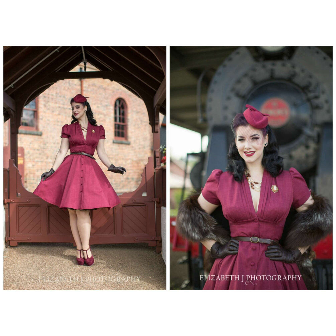 Manhattan Dress - Go Getter, Burgundy