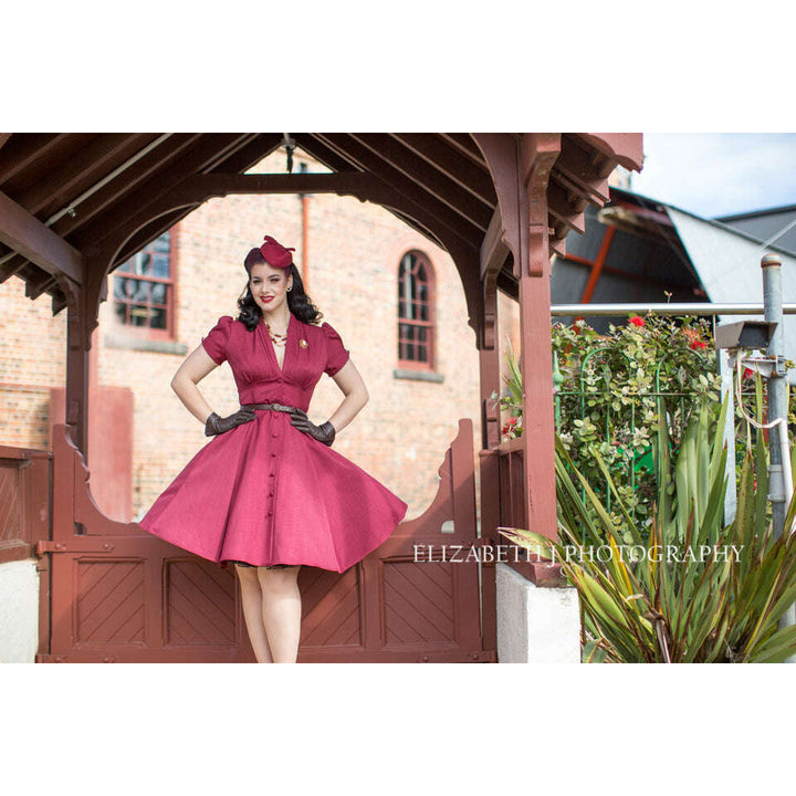 Manhattan Dress - Go Getter, Burgundy