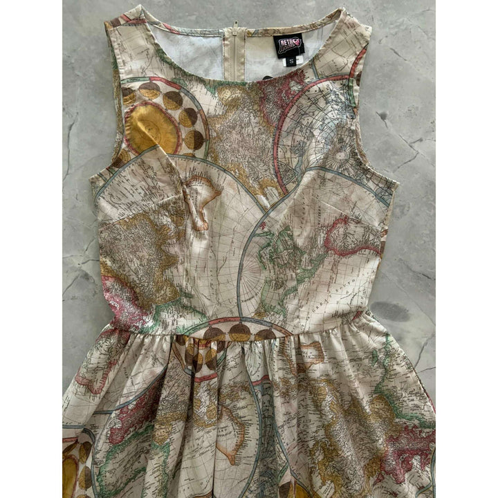Map Vintage Dress - XS only, 1 left!