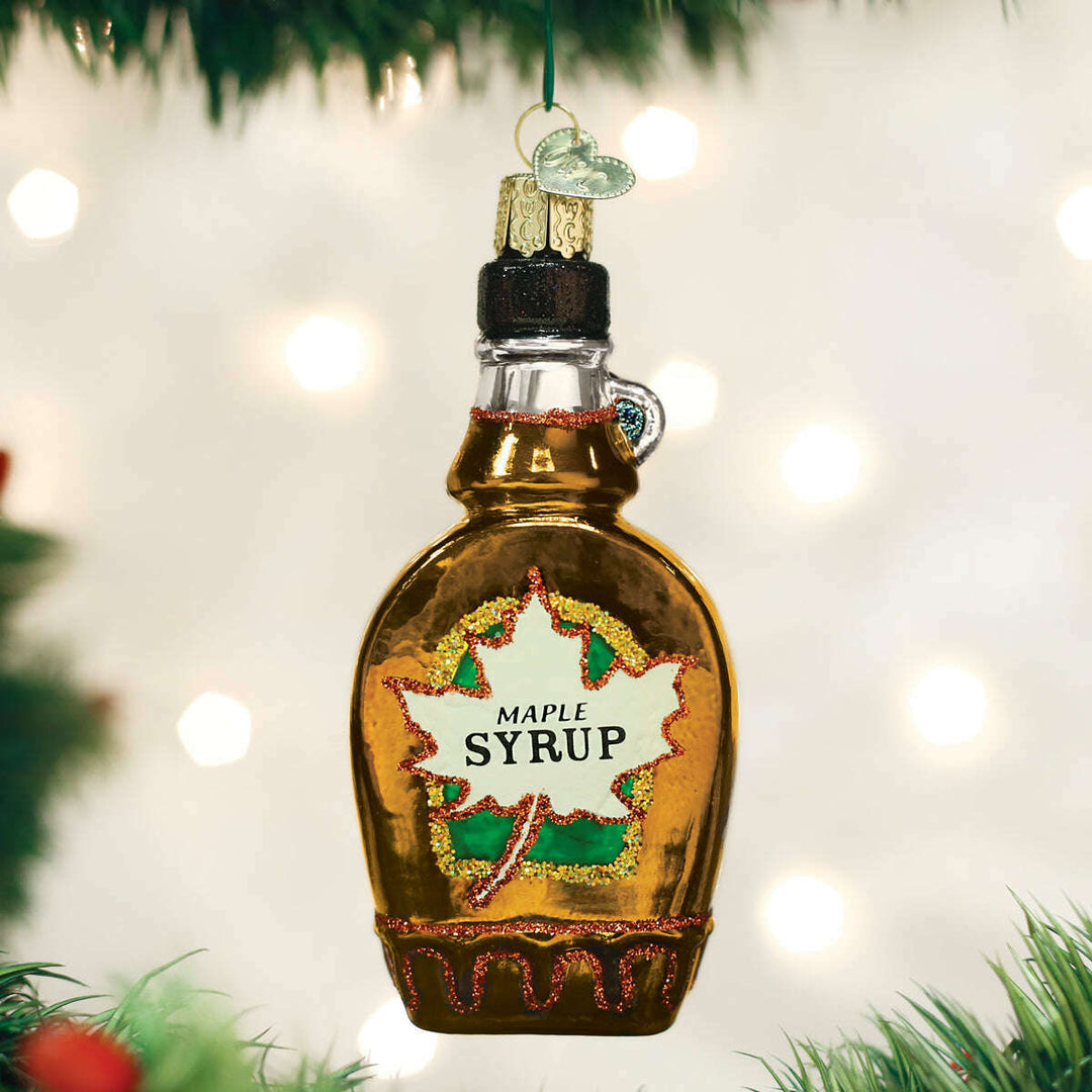 Old World Christmas Maple Syrup Blown Glass Ornament