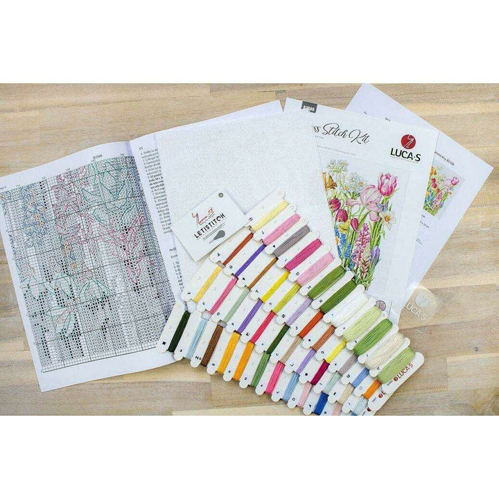 March Bouquet B2388L Counted Cross-Stitch Kit