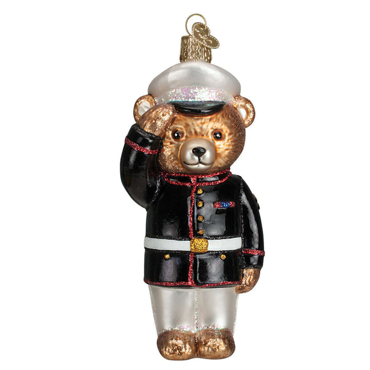 Old World Christmas Marine Bear Blown Glass Ornament