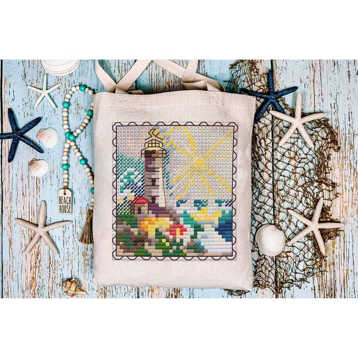Mark-lighthouse. Mini Stamp Series - PDF Cross Stitch Pattern