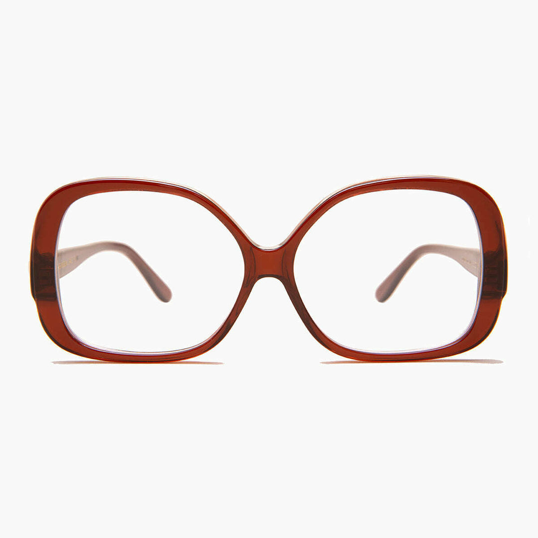 Maroon Square Blue Light Blocker Glasses - Jane