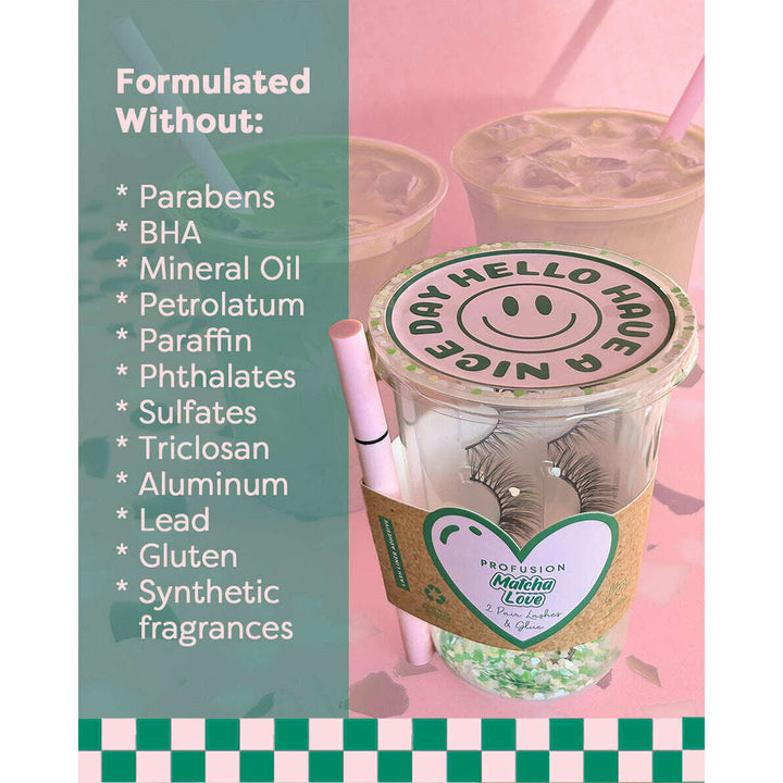 Matcha Love 2 Pair Lashes & Glue
