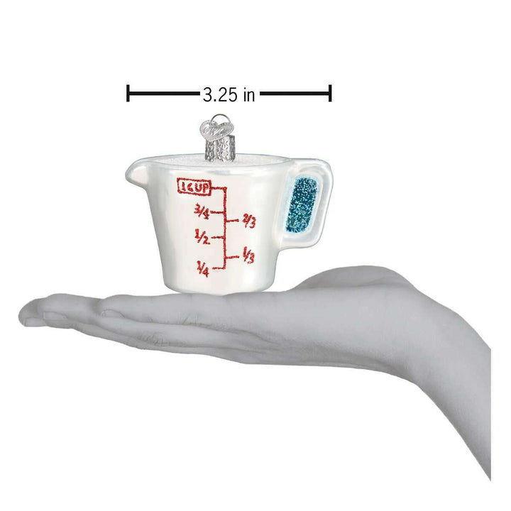 Old World Christmas Measuring Cup Blown Glass Ornament
