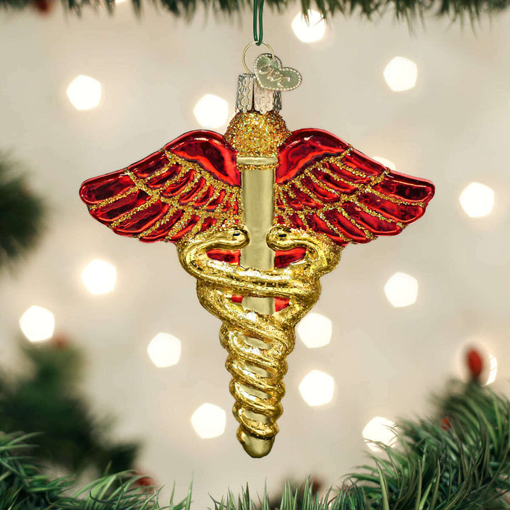 Old World Christmas Medical Symbol Blown Glass Ornament