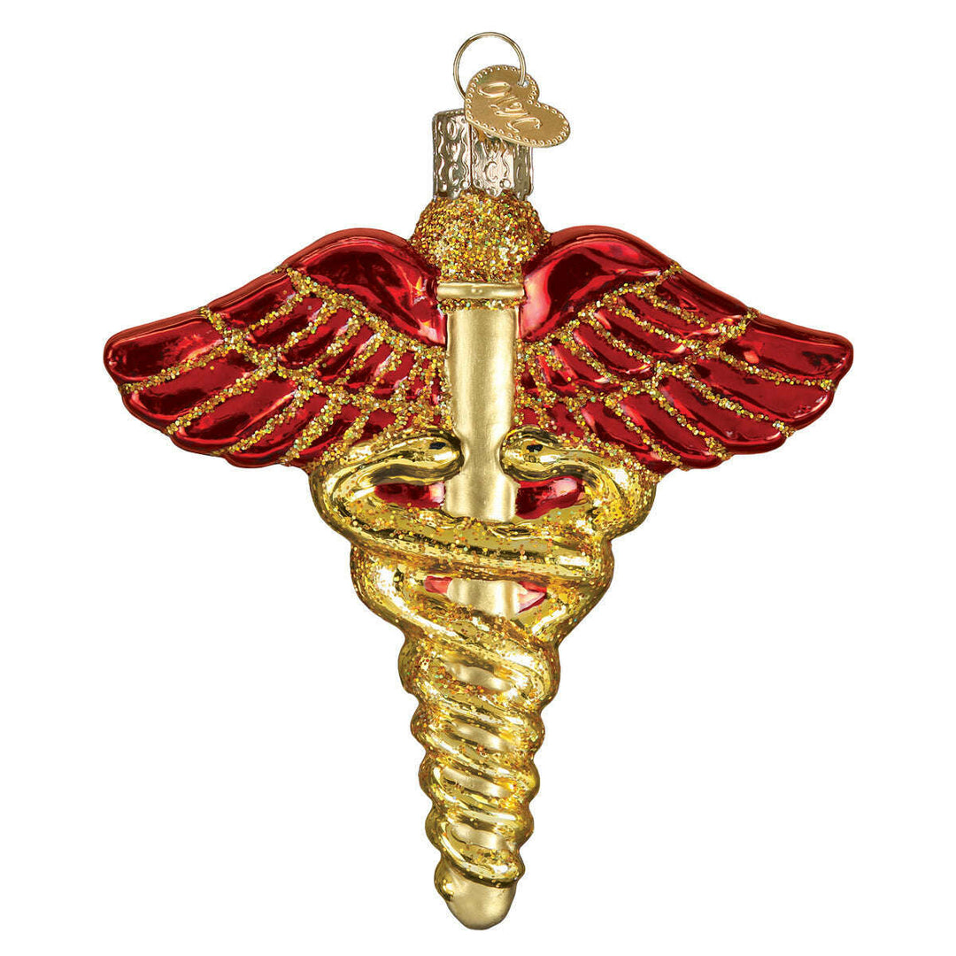 Old World Christmas Medical Symbol Blown Glass Ornament