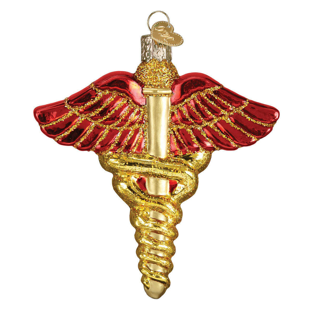 Old World Christmas Medical Symbol Blown Glass Ornament