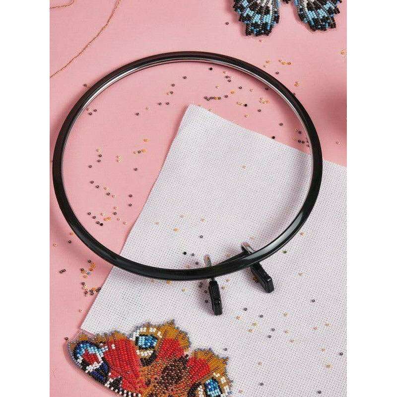 Medium Spring Metal Embroidery Hoop Nurge 160-2 Deep Black