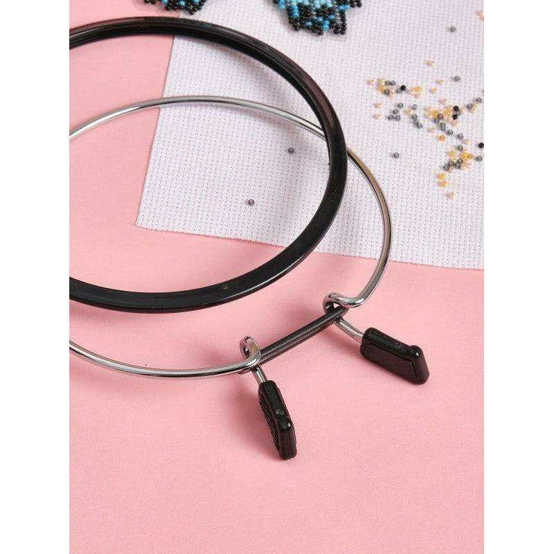 Medium Spring Metal Embroidery Hoop Nurge 160-2 Deep Black