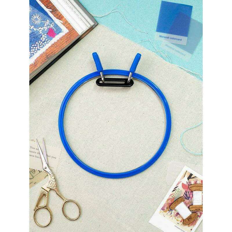 Medium Spring Metal Embroidery Hoop Nurge 160-2 Deep Blue