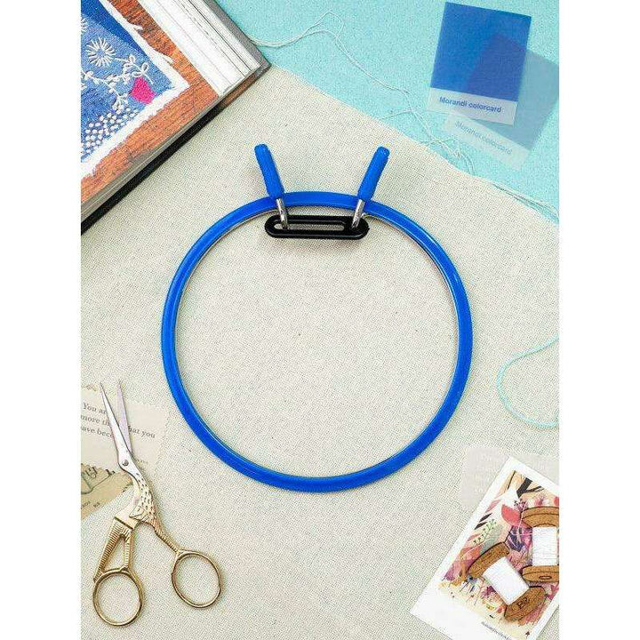 Medium Spring Metal Embroidery Hoop Nurge 160-2 Deep Blue