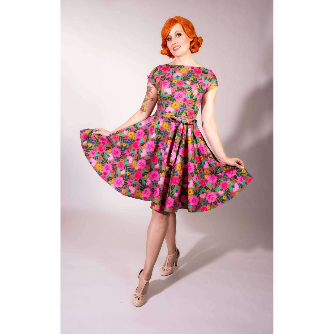 Melody Dress- Gloria's Garden, Olive