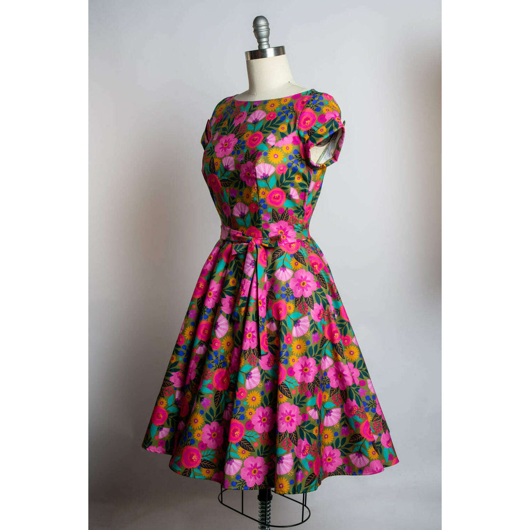 Melody Dress- Gloria's Garden, Olive