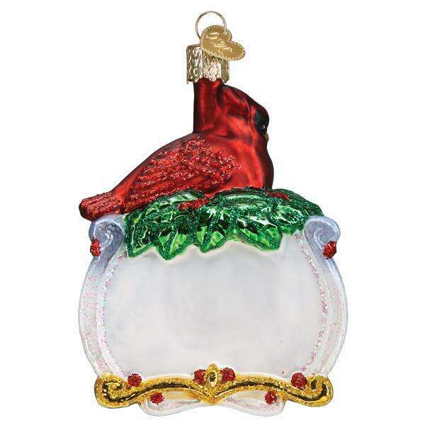 Old World Christmas Memorial Cardinal Blown Glass Ornament