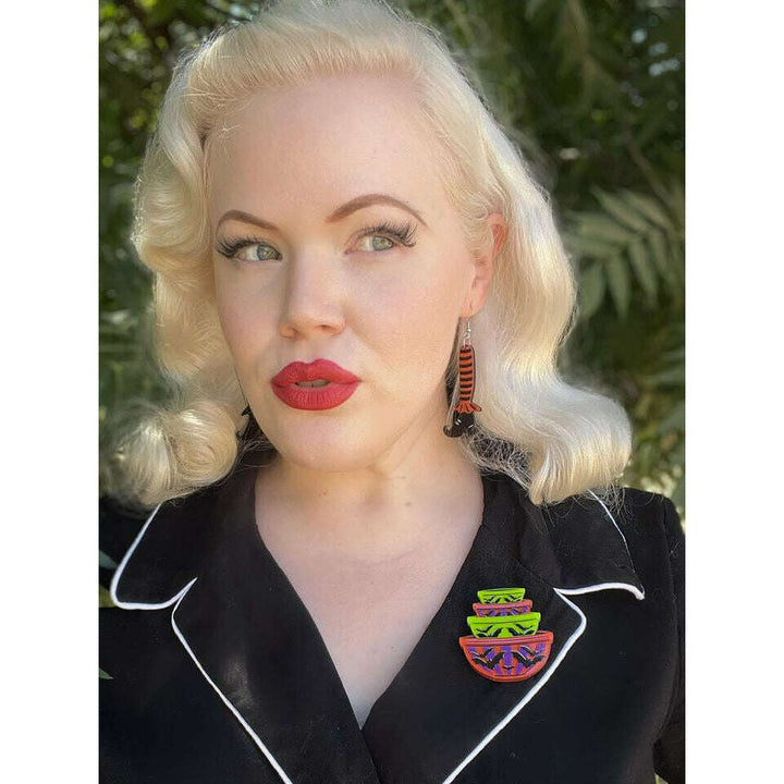 Menacing Mixers Halloween Bowls Brooch by Lipstick & Chrome – view 5