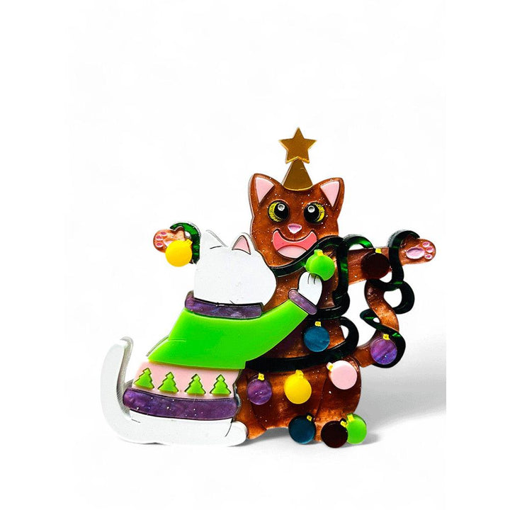 Meowy Christmas - Christmas Tree Decorated Cat image 4