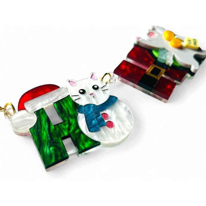 Meowy Christmas - HO HO HO Cat Necklace image 3