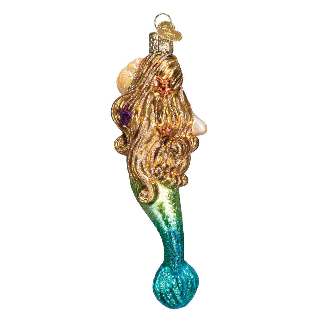 Old World Christmas Mermaid Blown Glass Ornament