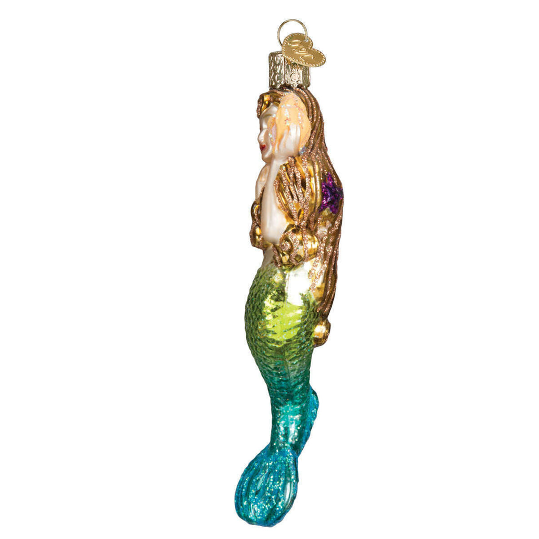 Old World Christmas Mermaid Blown Glass Ornament