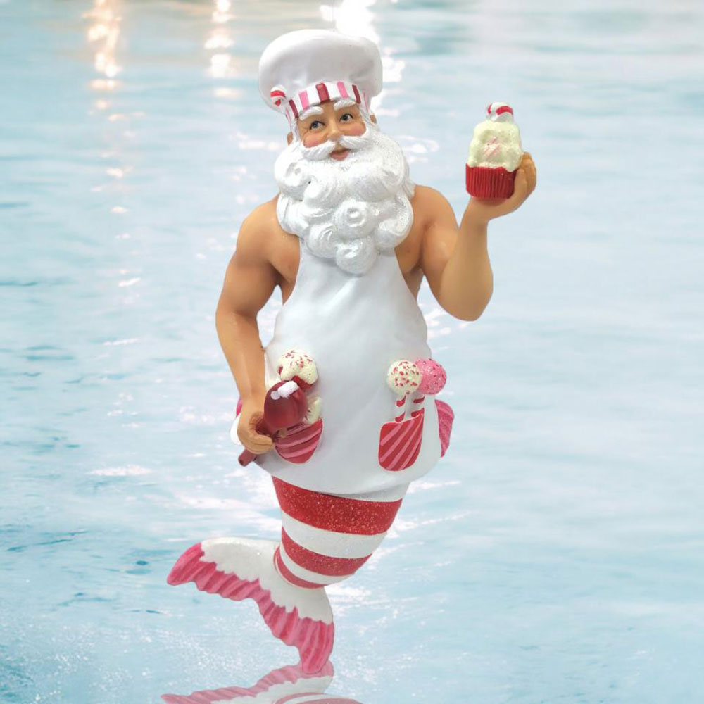 Merman Baking Santa by December Diamonds image