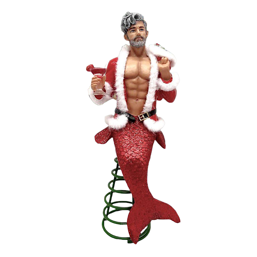 Merman Hey Santa! Tree Topper by December Diamonds - New for 2024