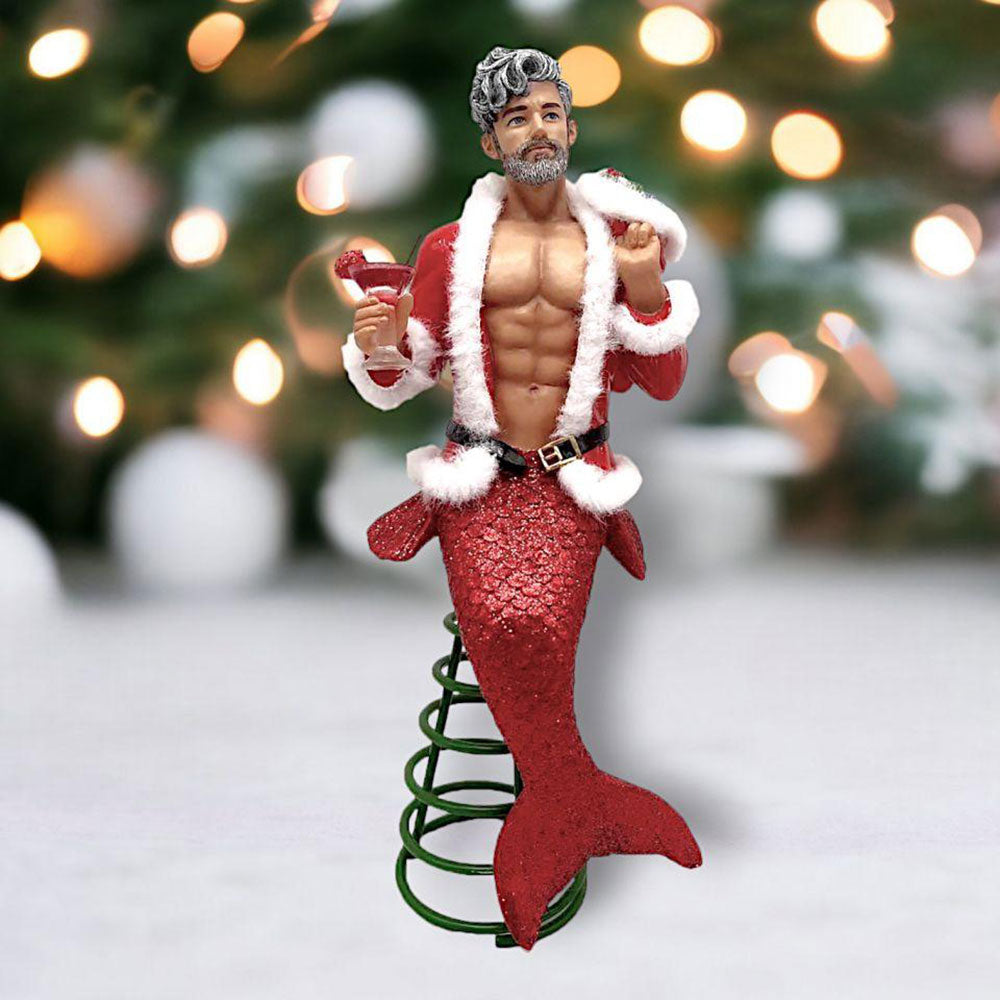 Merman Hey Santa! Tree Topper by December Diamonds - New for 2024 image
