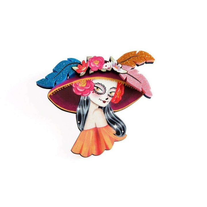 Mexican Catrina Brooch by LaliBlue - Quirks!