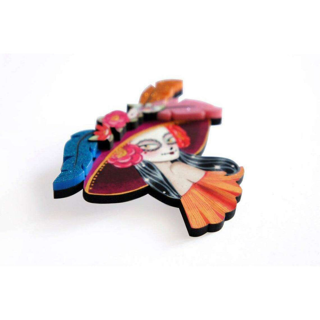 Mexican Catrina Brooch by LaliBlue - Quirks!