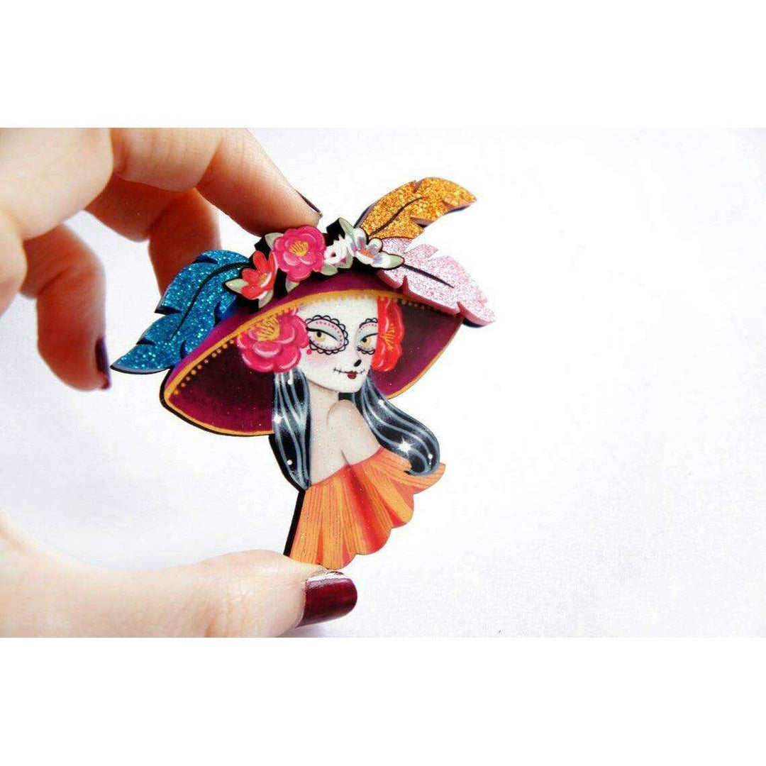 Mexican Catrina Brooch by LaliBlue - Quirks!