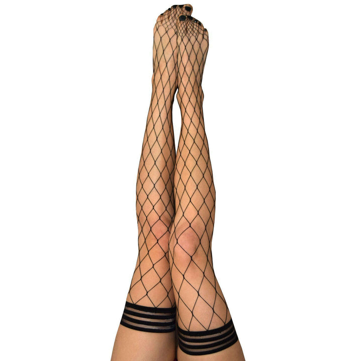 Michelle: Here's a netting they won't soon be forgetting. Petite to Plus Size Thigh Highs