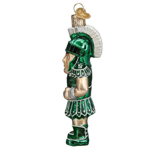 Old World Christmas Michigan State Sparty Blown Glass Ornament