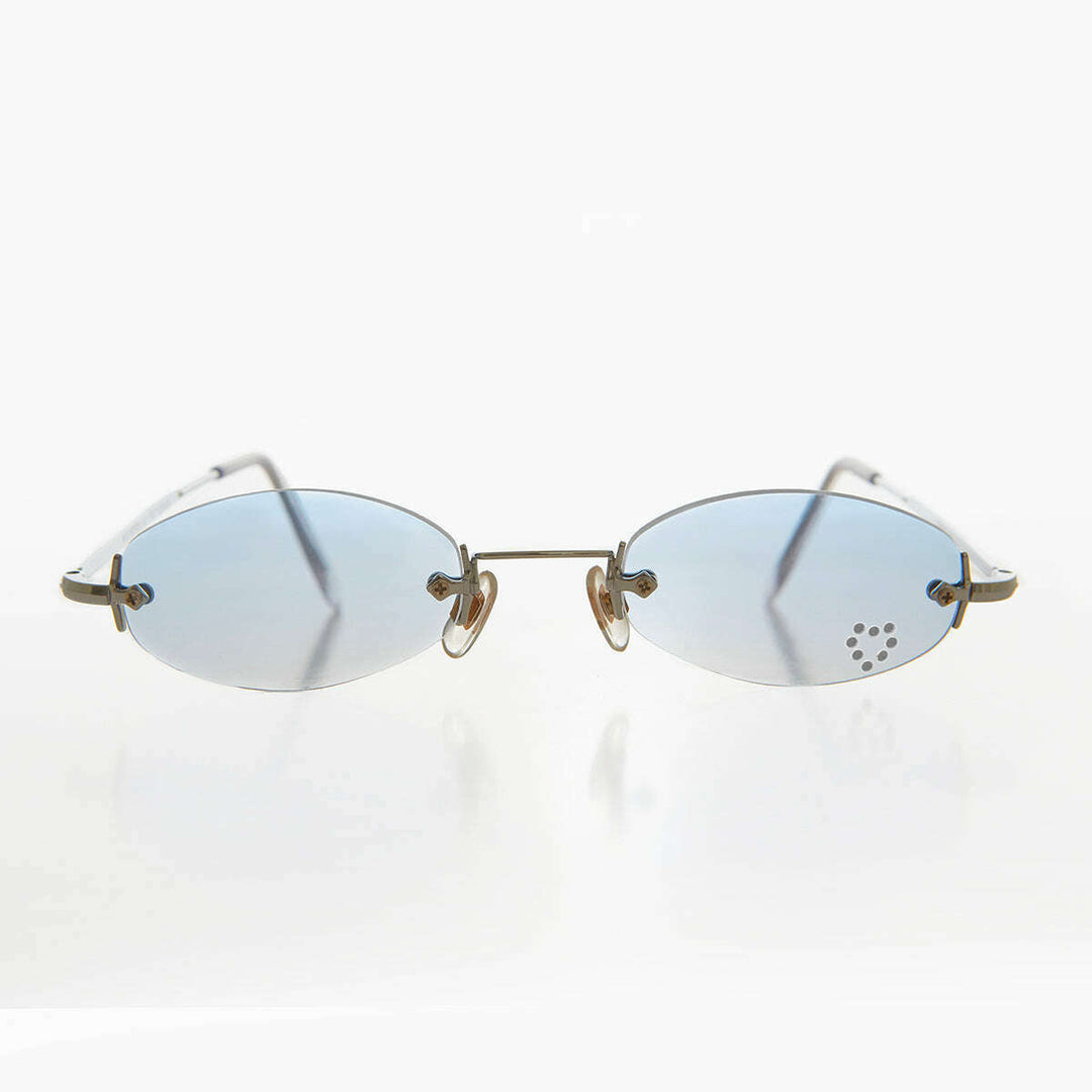 Micro Sunglass with Heart Rhinestone Accent - Primo
