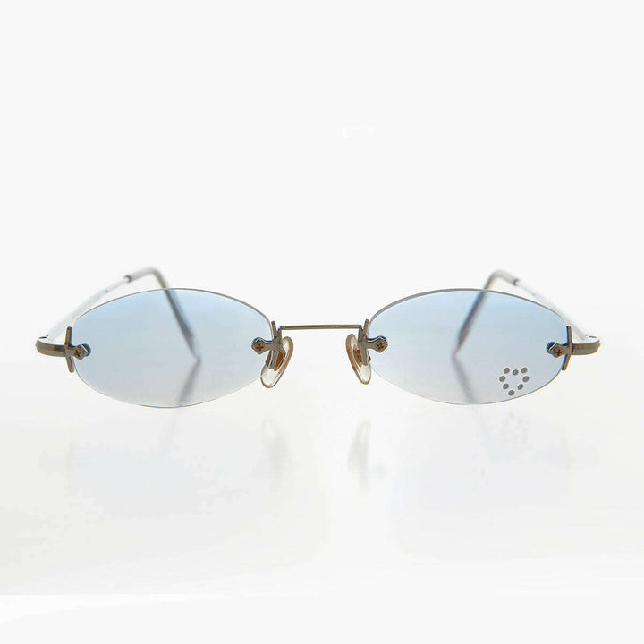Micro Sunglass with Heart Rhinestone Accent - Primo