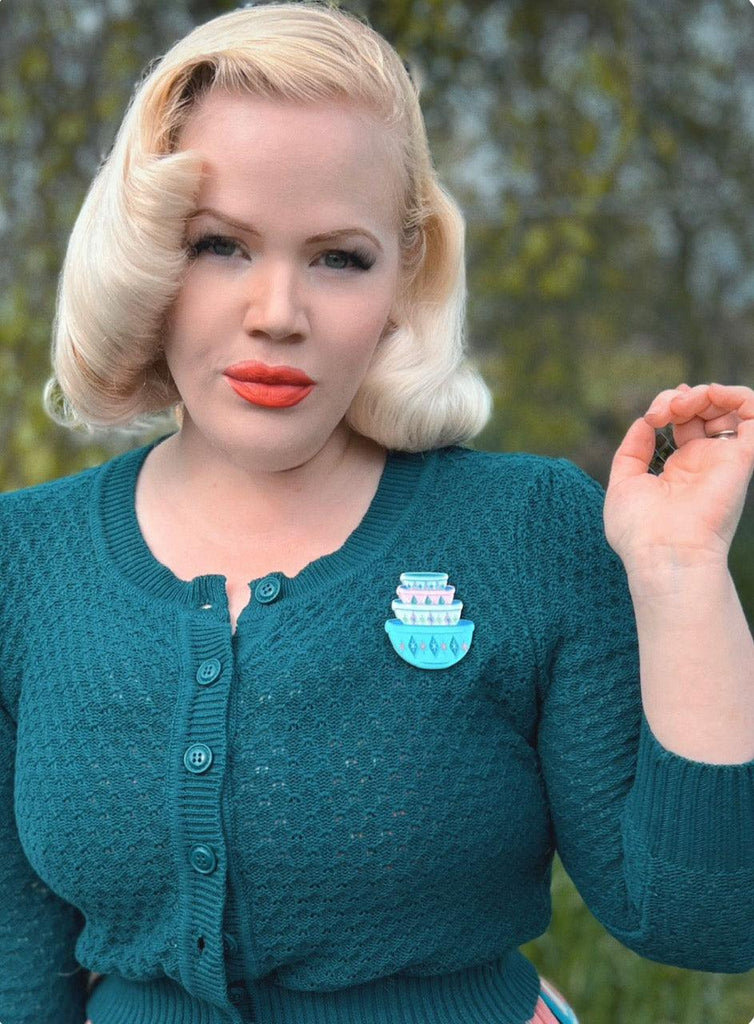 Mid-Mod Mixers Pyrex Inspired Brooch - Quirks!