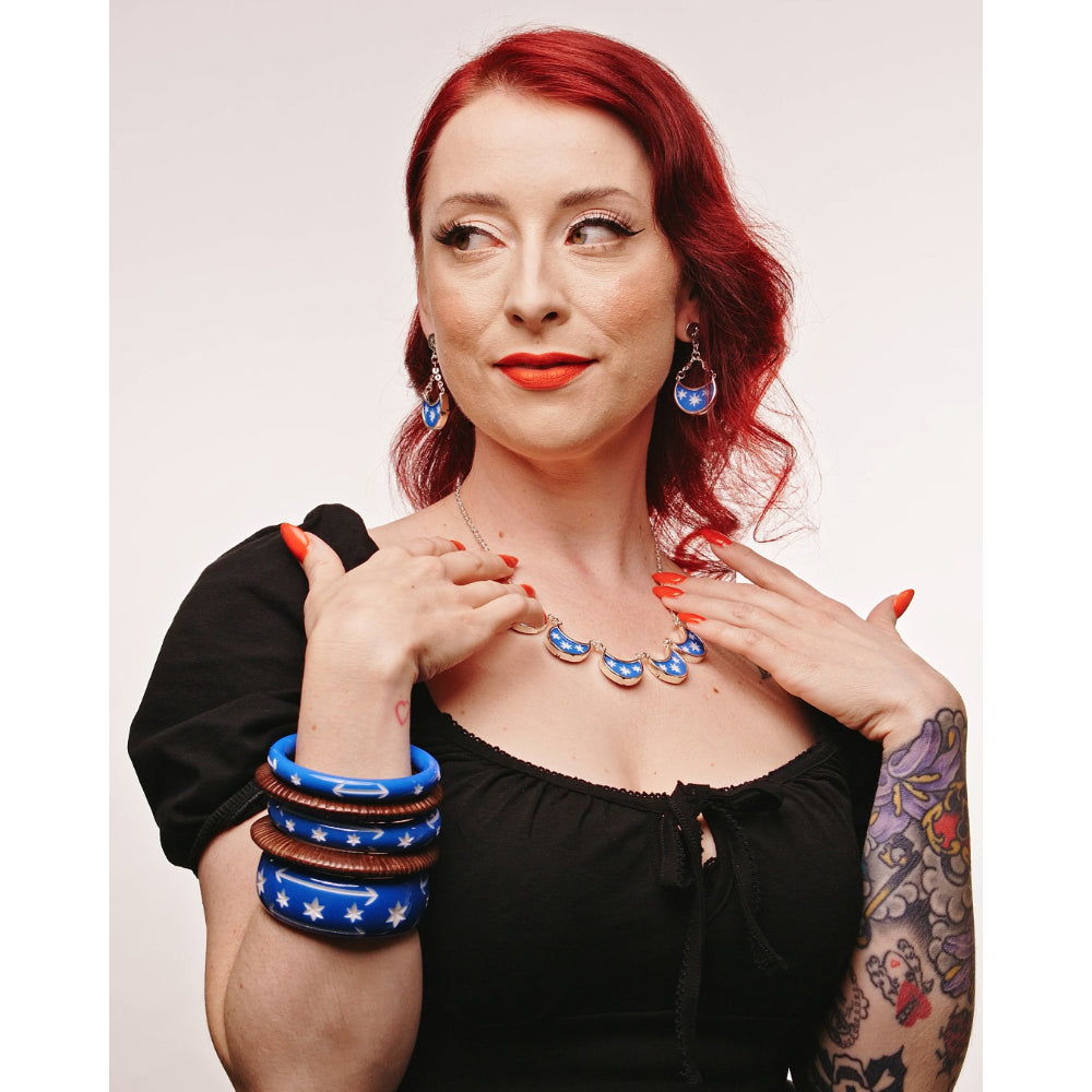 Midi Denim Blue Bangle by Splendette image 2