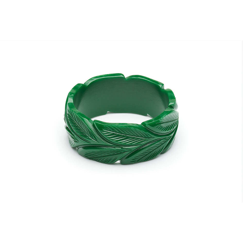 Midi Forest Heavy Carve Fakelite Medium Bangle by Splendette 2