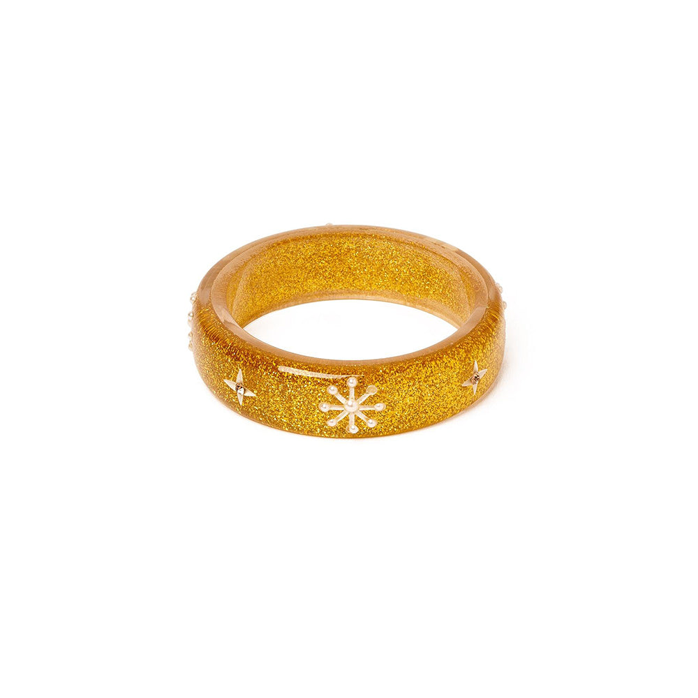 Midi Gold Glitter Snowflake Bangle by Splendette image