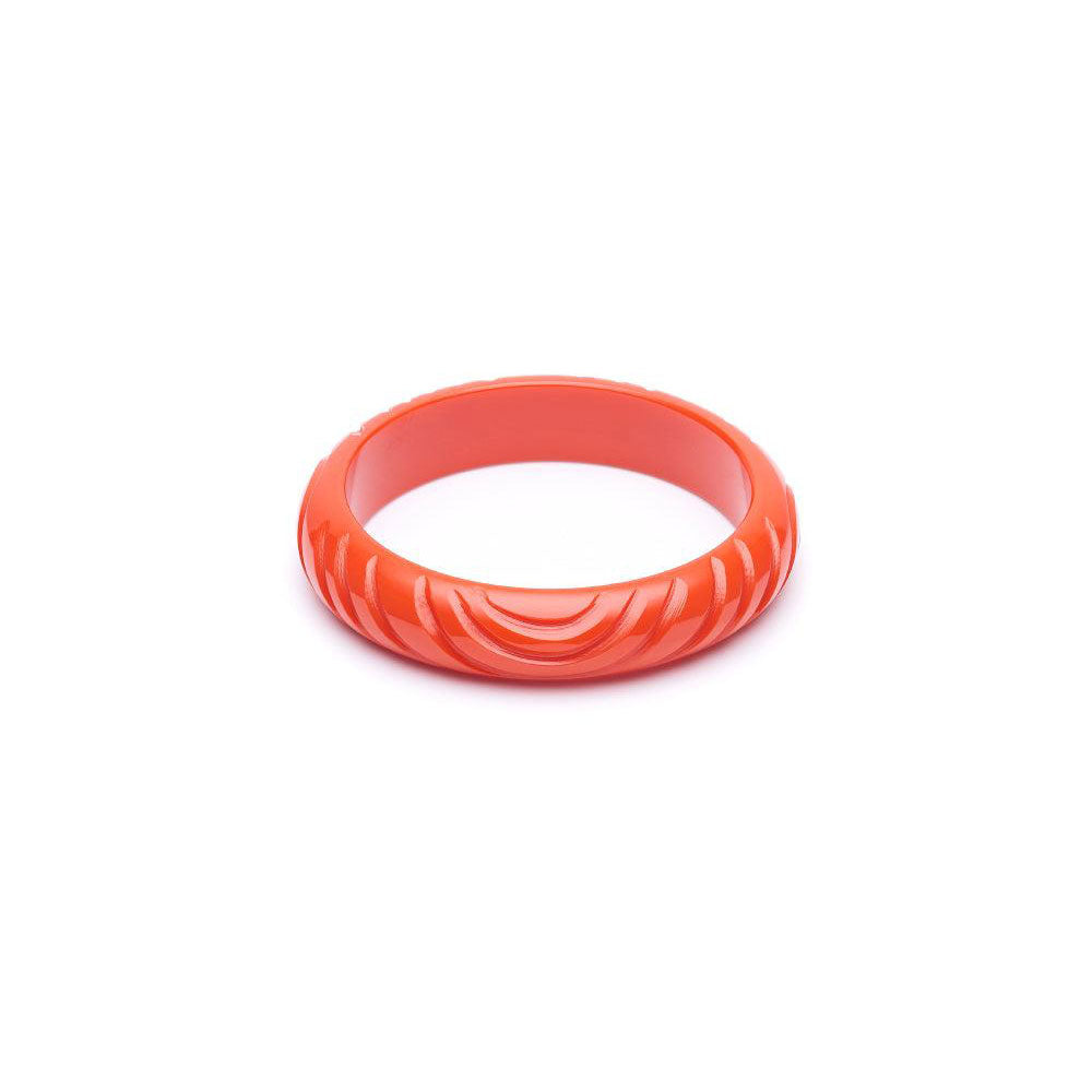 Midi Papaya Heavy Carve Fakelite Bangle by Splendette image