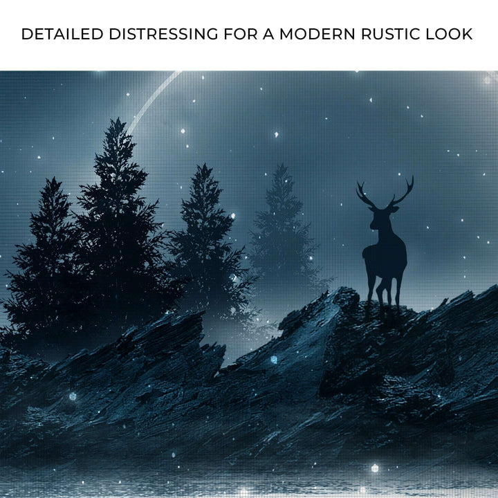 Midnight Deer Canvas Wall Art